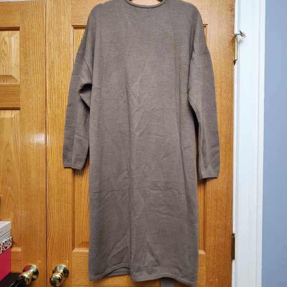Banana Republic Wrap Midi Sweater Dress in Taupe, NWT, XXL - Picture 2 of 6